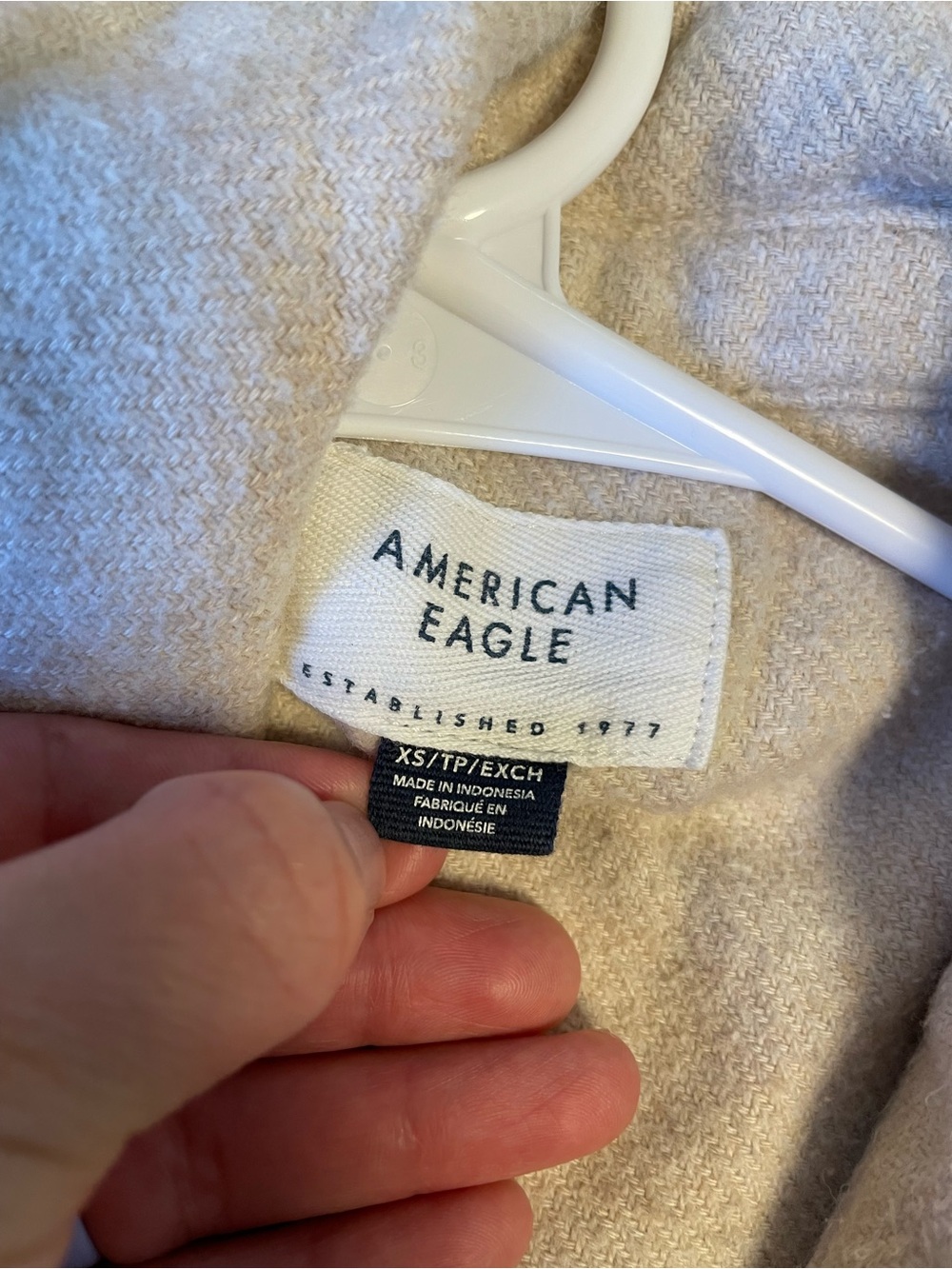 American Eagle Outfitters Beige Button-down Shirt Jacket - Picture 3 of 3